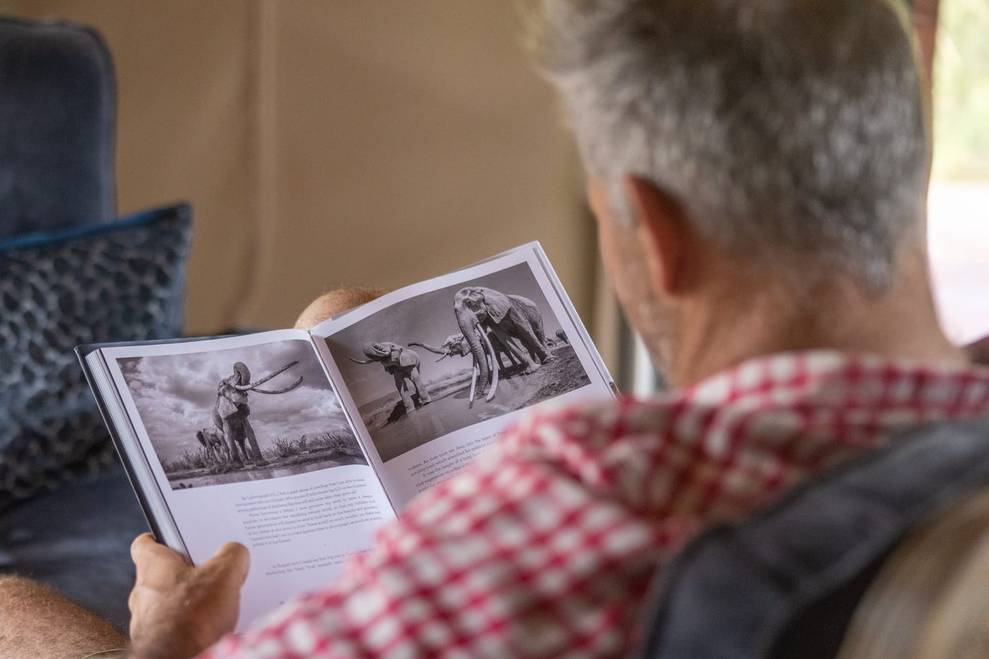 A guest reads in the Milestone Royal Suite at Oase.