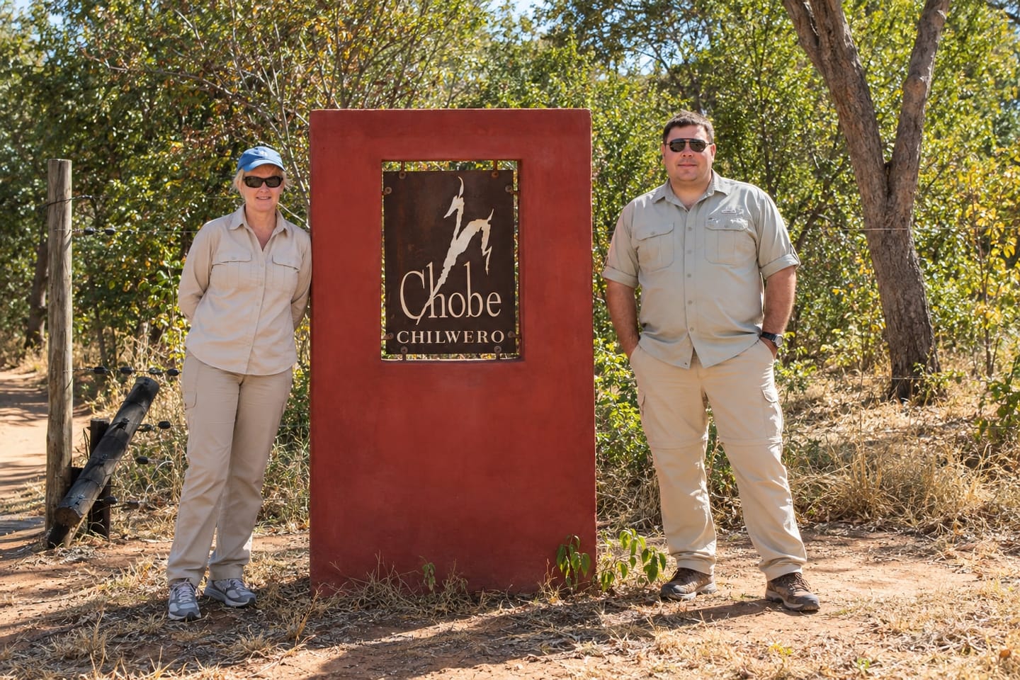 David and Audra at Chobe Chilwero lodge