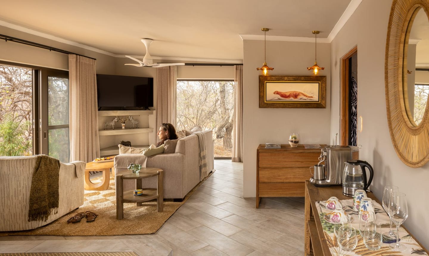 Interior of the Mayfair Suite at Oase by 7 Star Lodges.