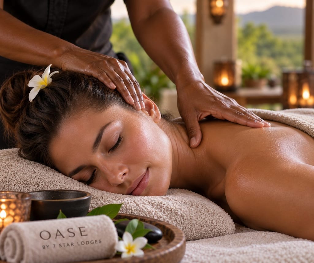 Head and neck massage treatment at Spa Oase.