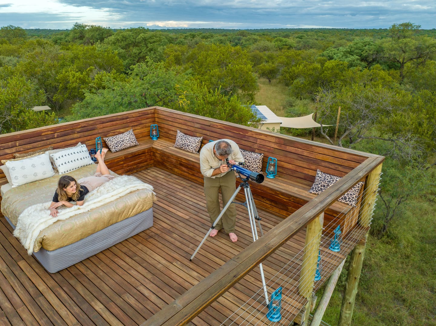 A person relaxing at Treetop.