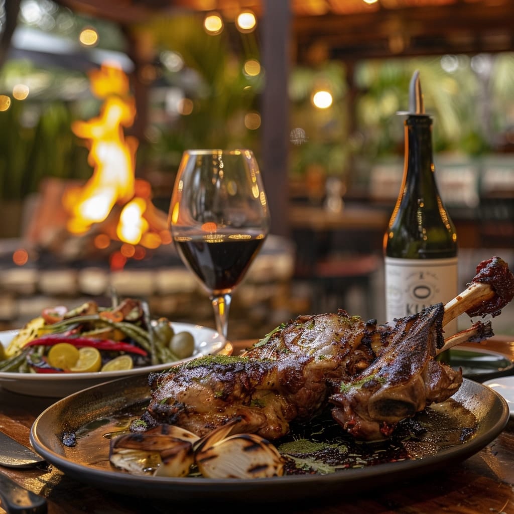 KOLE restaurant at Oase where everything is cooked with fire.