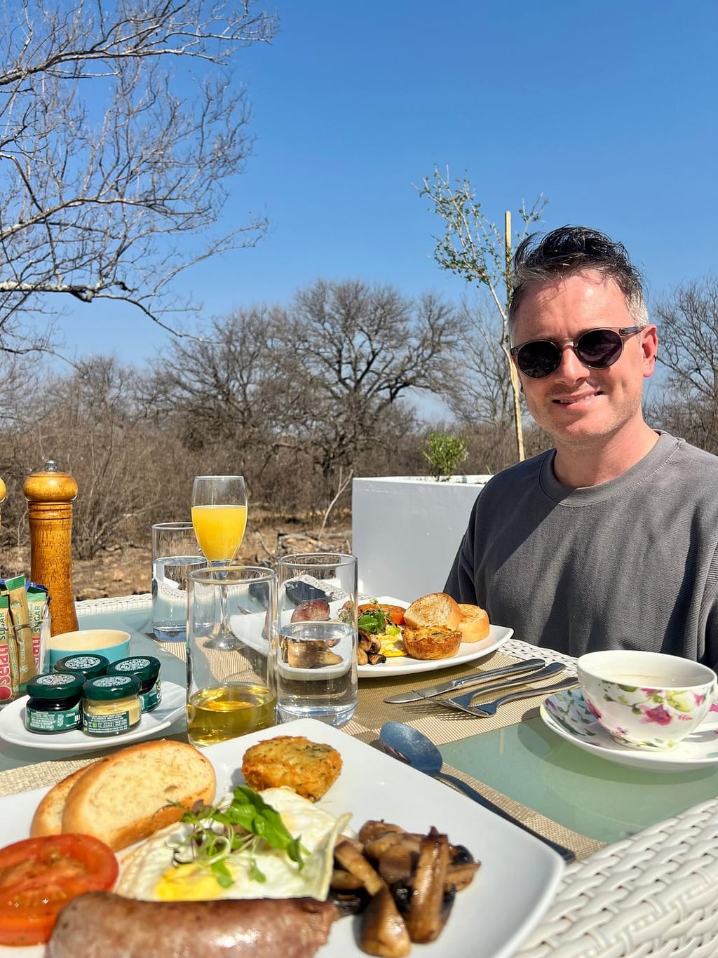 Breakfast served at the Tea Garden.